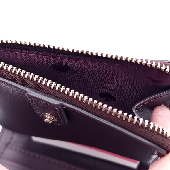 Kate Spade - Bifold Tropical Leather Wallet - Pink Multicolor - Picture 4 of 8